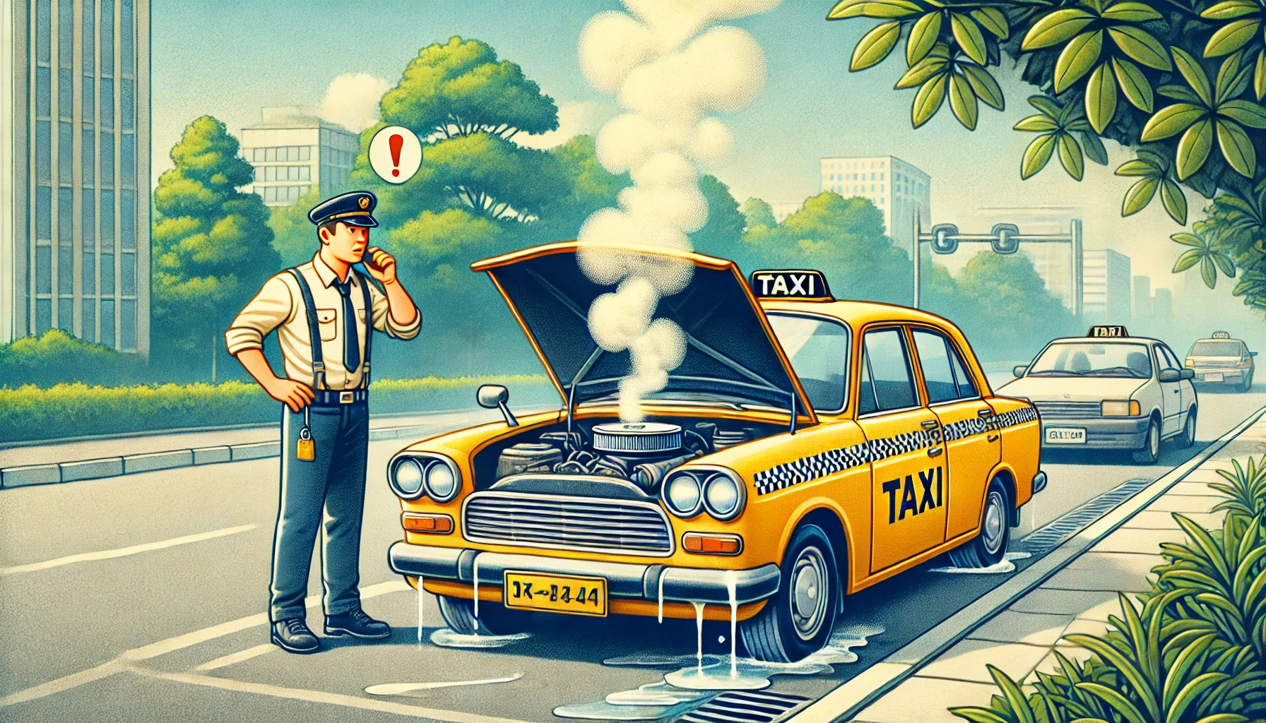 Что делать, если двигатель такси перегревается?