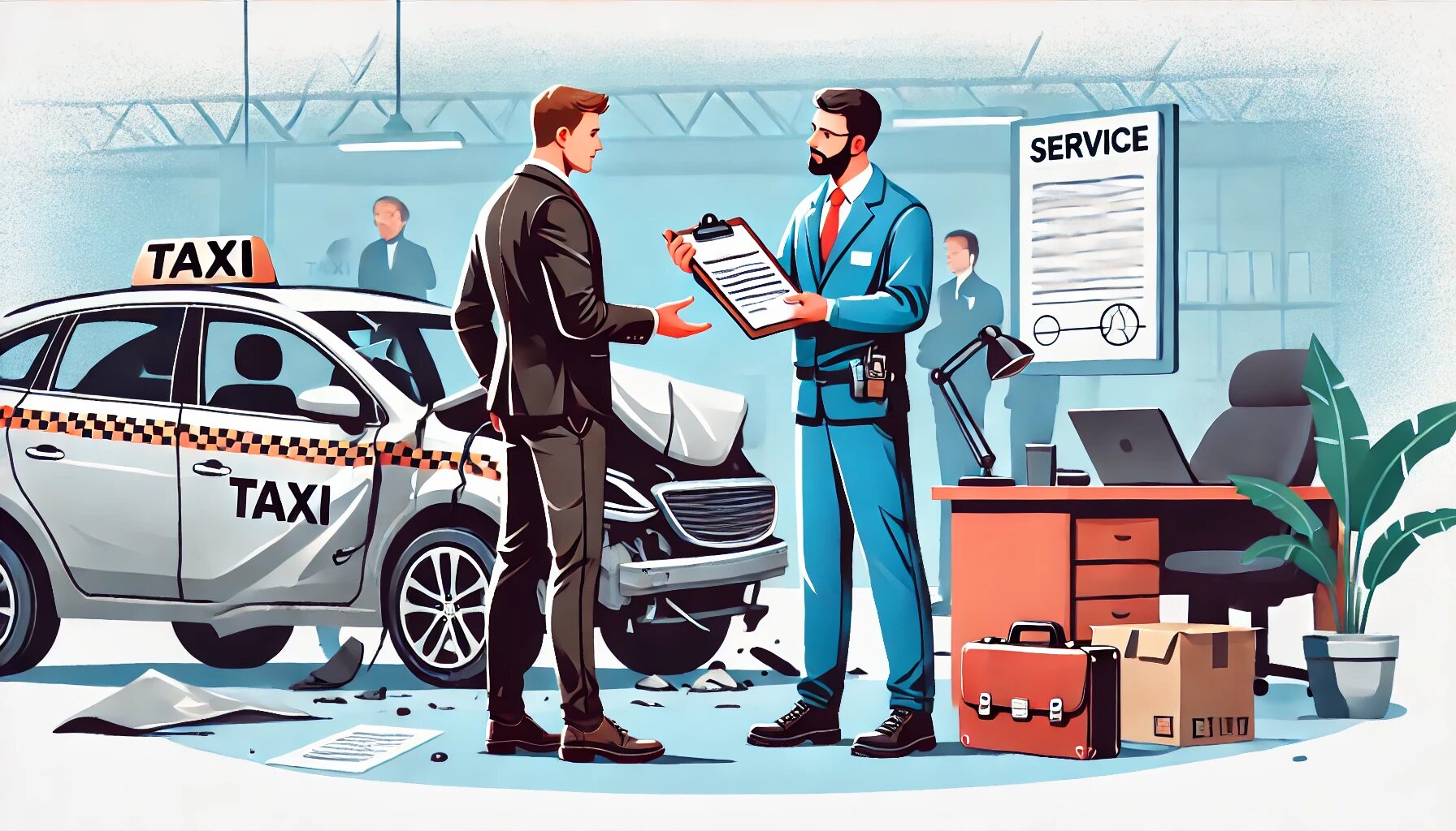 Возмещение ущерба водителем такси