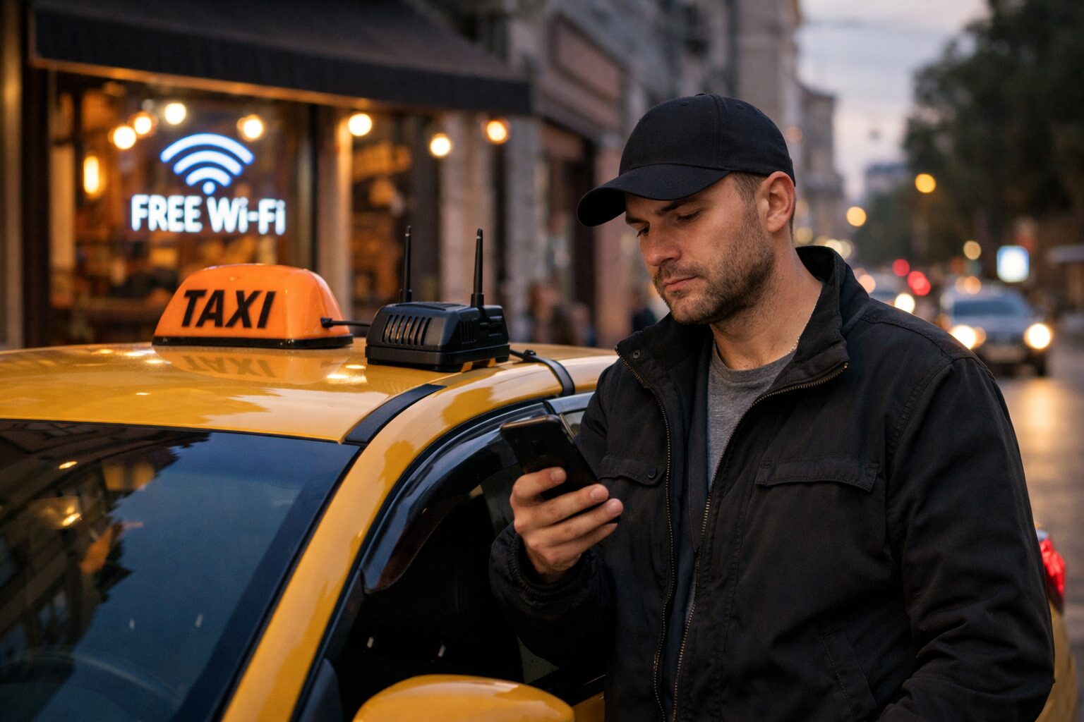 Синхронизация заказов такси возле публичной точки Wi‑Fi