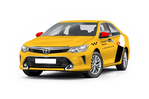 Желтая Toyota Camry автомат от такси Шоколад